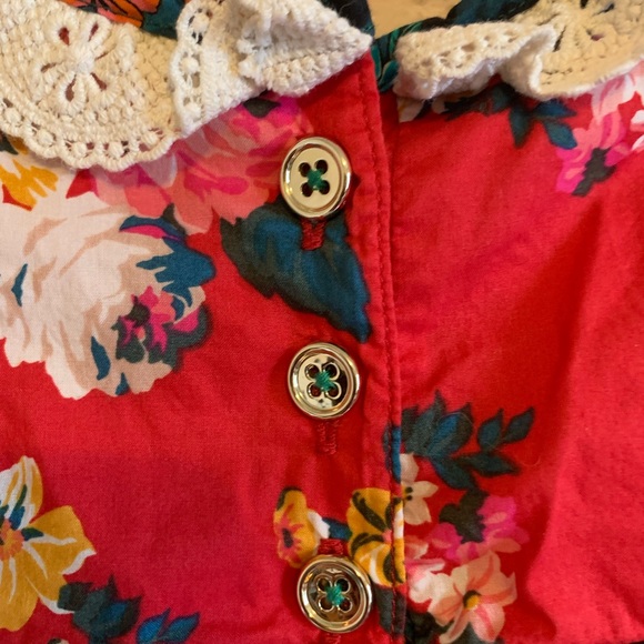 Matilda Jane floral dress size 3-6 months gold buttons on back lined - Picture 6 of 7